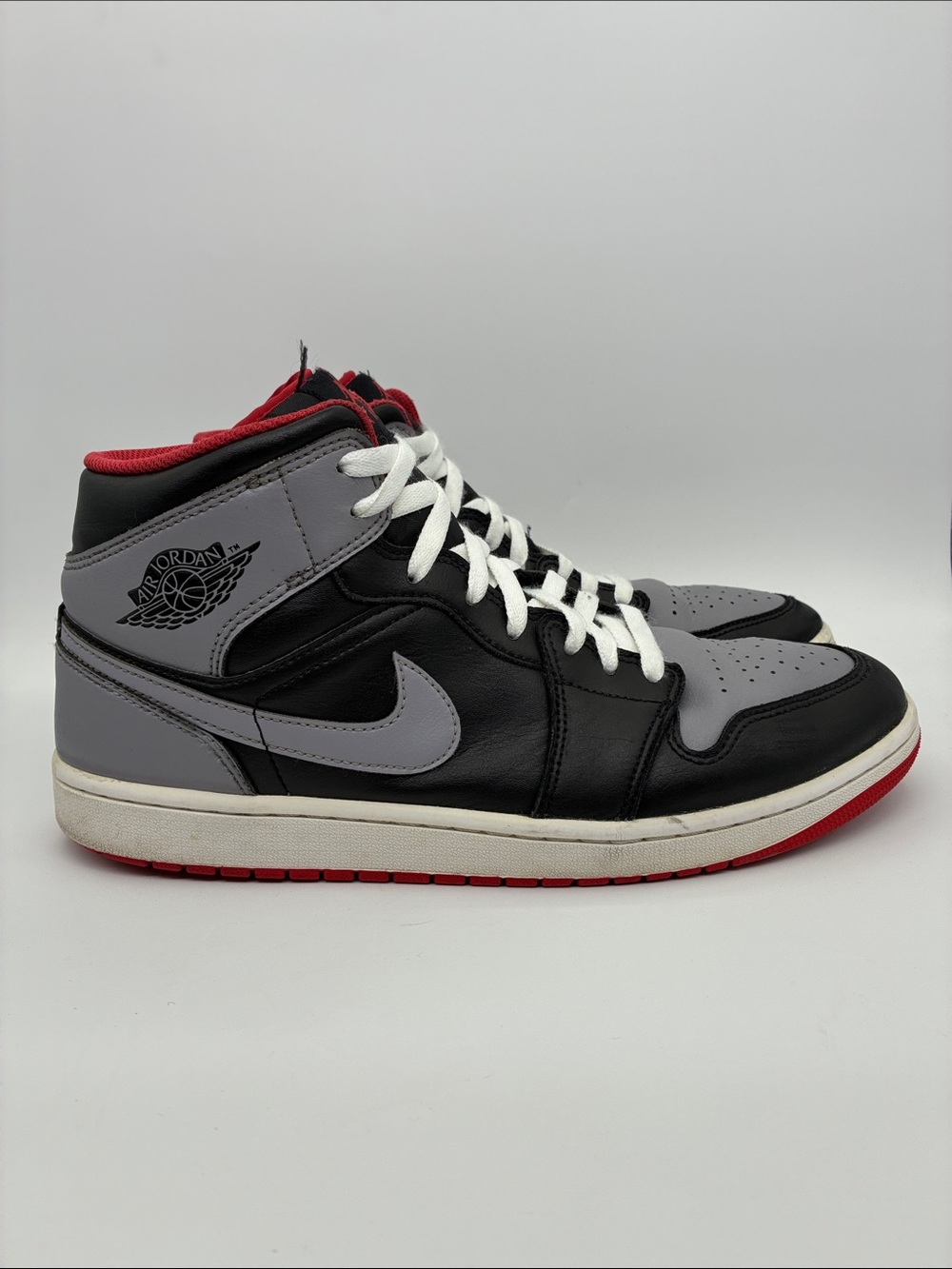 Nike Air Jordan 1 Mid 'Bred Shadow' Men's Sneakers  |  DQ8426-006  |  Size:  12